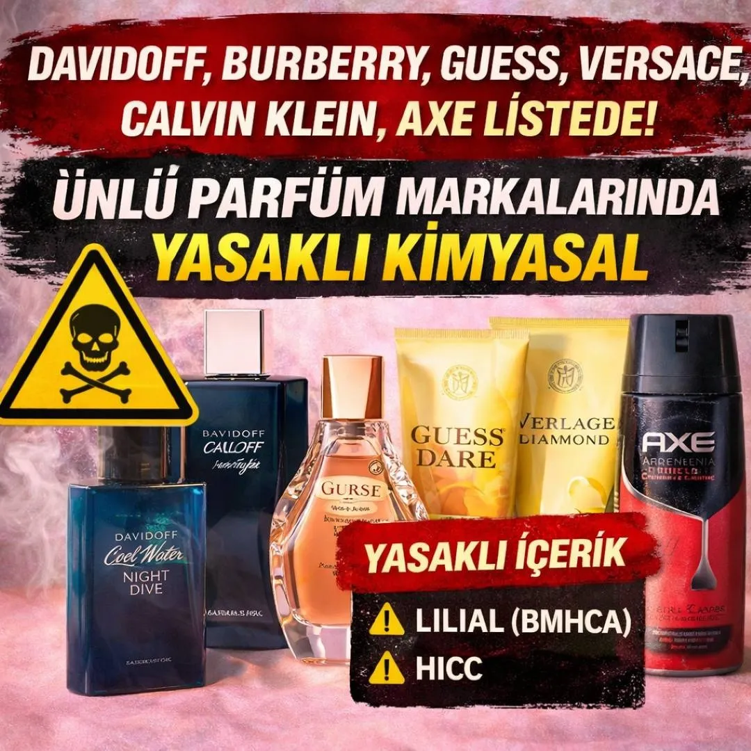 Ünlü Parfüm Markalarında Yasaklı Kimyasal: Davidoff, Burberry, Guess, Versace, Calvin Klein ve Axe Listede