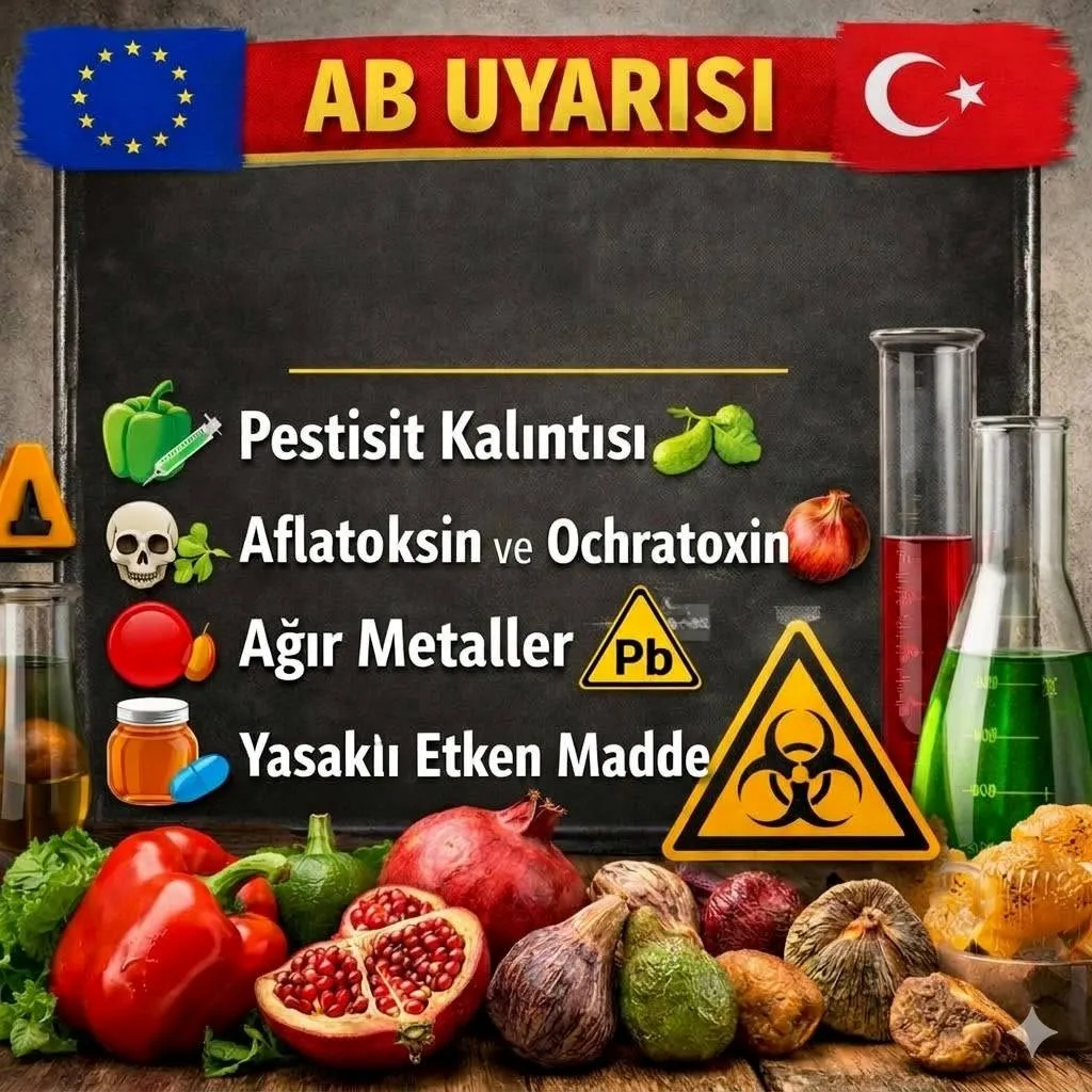Avrupa’dan Gıda Güvenliği Uyarısı: Türkiye Menşeli Ürünlerde Pestisit, Aflatoksin ve Yasaklı Madde Tespit Edildi!