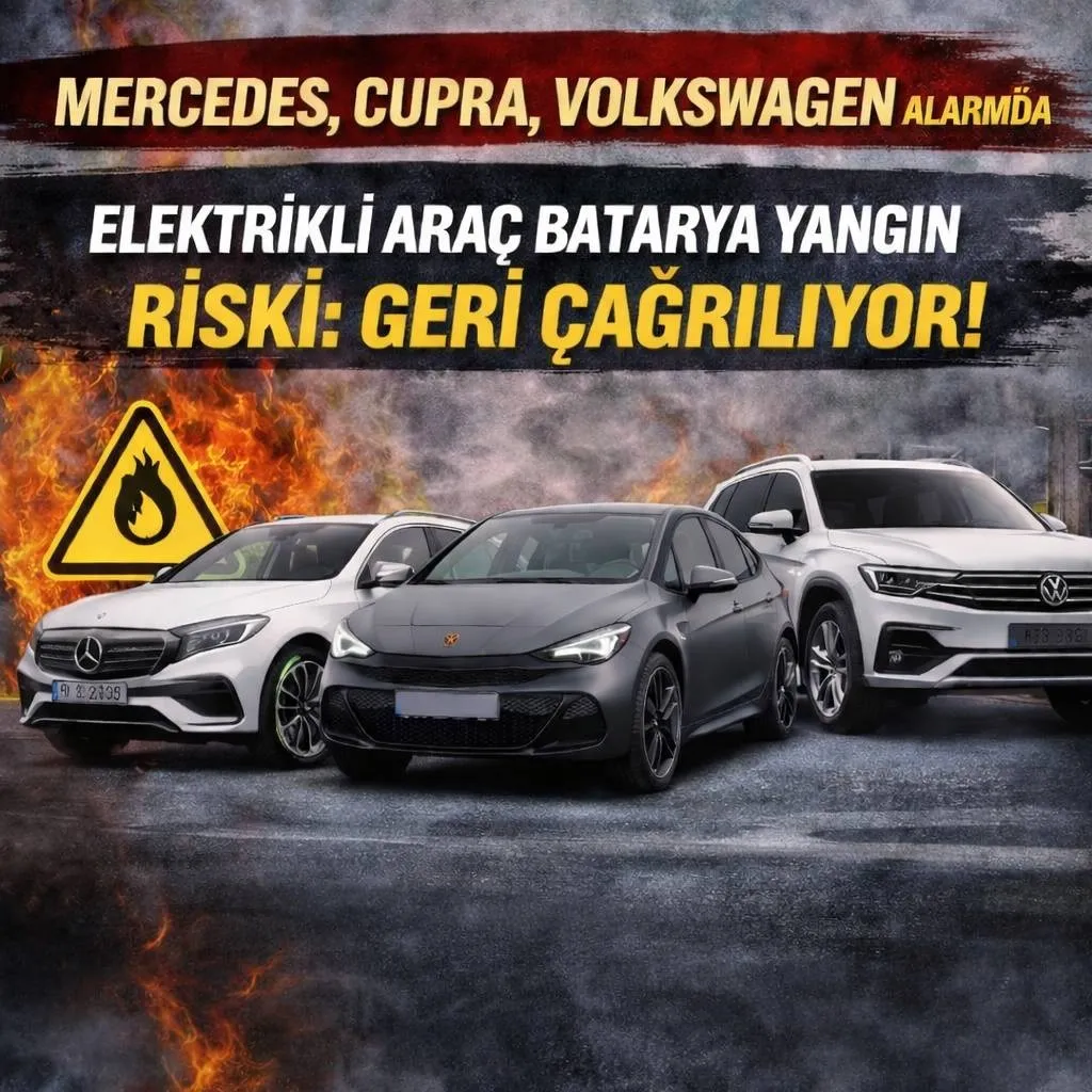 Mercedes, Cupra ve Volkswagen Alarmda! Batarya Yangın Riski Nedeniyle Elektrikli Araçlar Geri Çağrılıyor