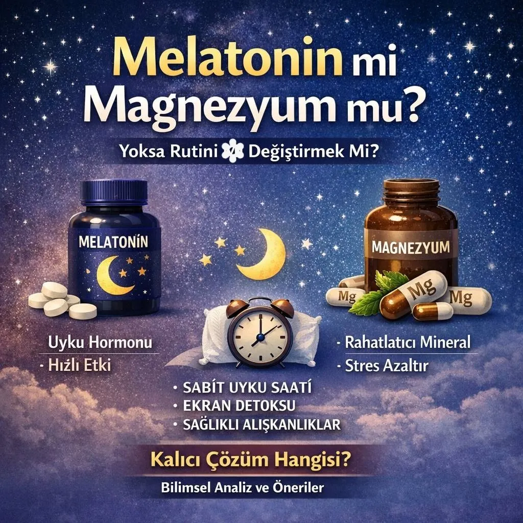 Daha İyi Uyku İçin Hangisi Gerçek Çözüm? Melatonin, Magnezyum yoksa Rutininiz mi?