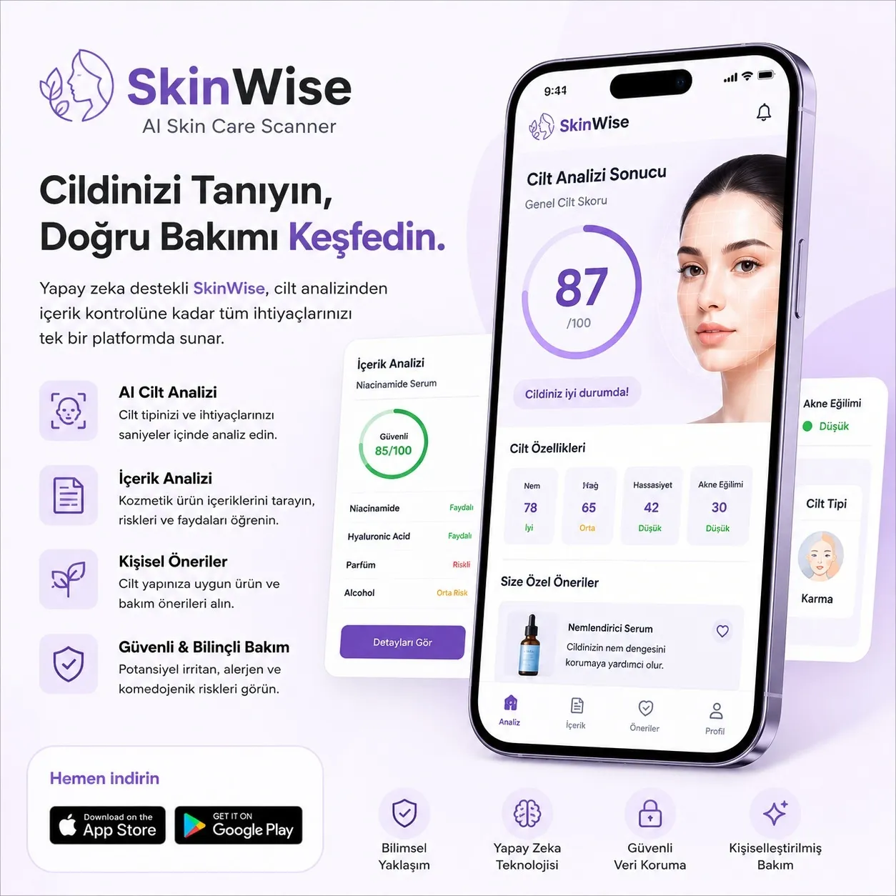 SkinWise: Kozmetik İçerik Kontrolü ile Cilt Bakım Ürünlerini Daha Bilinçli Seçin! 